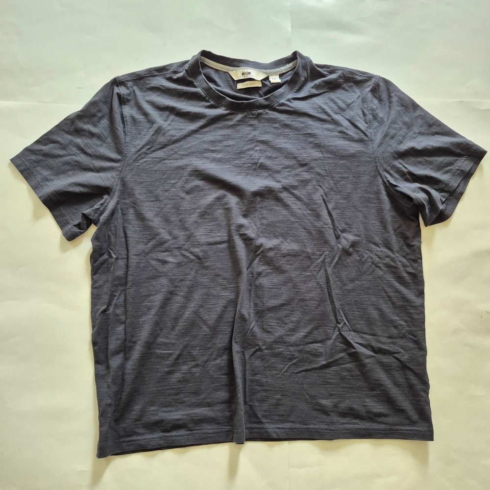 Joseph Abboud Liquid Soft Mens XXL Charcoal Gray Slub Knit Crewneck T-Shirt